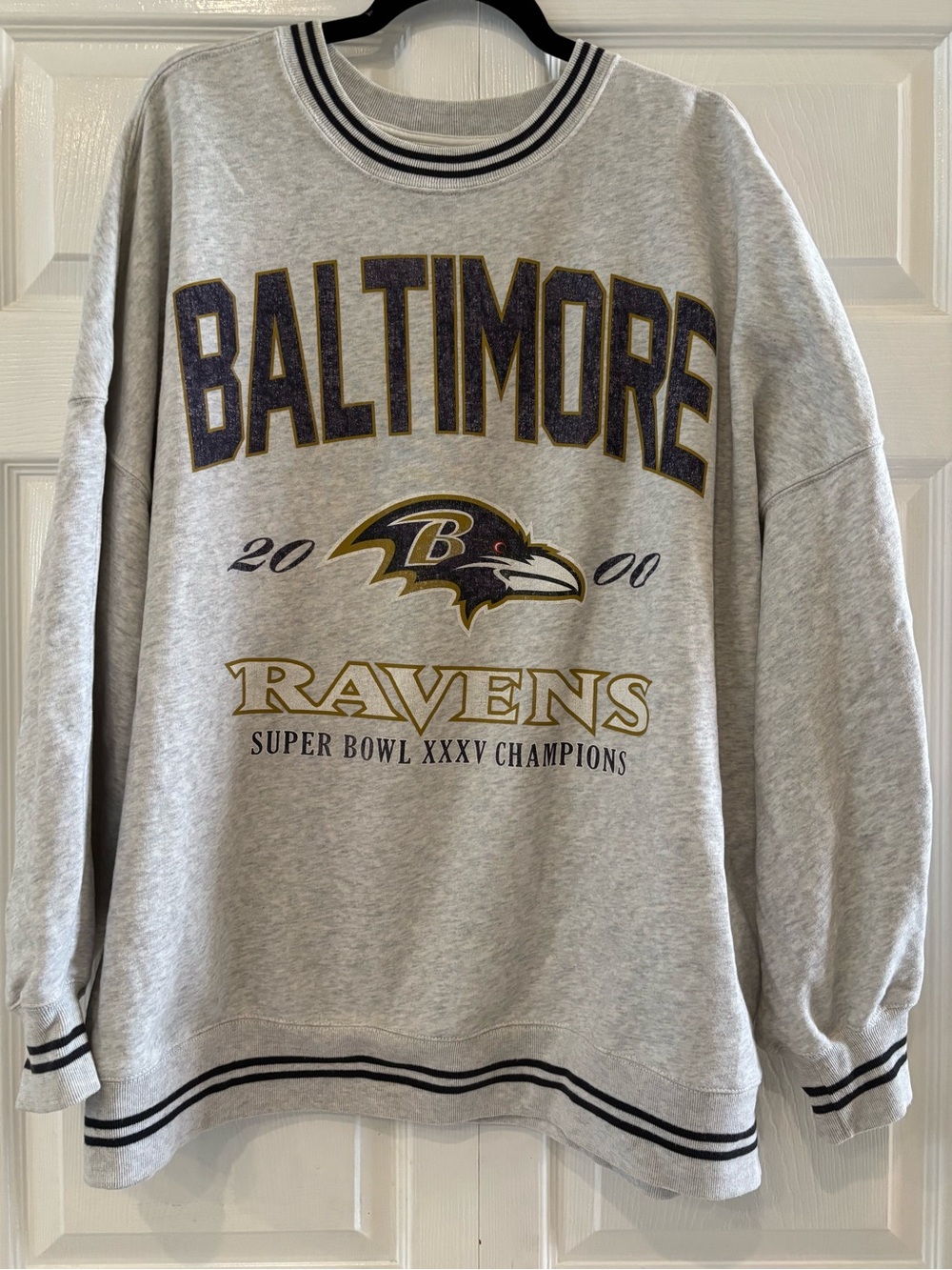 NFL x Abercrombie & Fitch Ravens Super Bowl XXXV Graphic Sweatshirt XL oversized